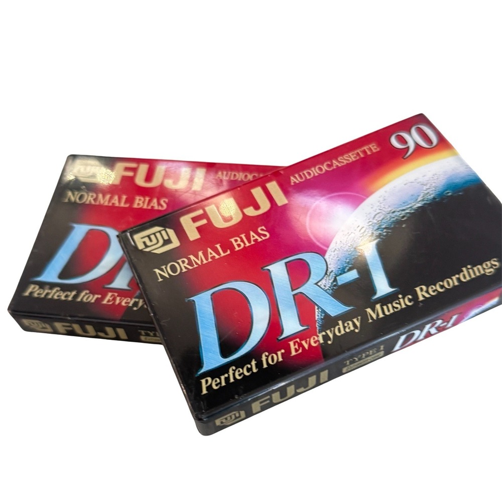Fuji dR-I 90 Audio Cassette Normal Bias Lot Of 2 Brand New Sealed